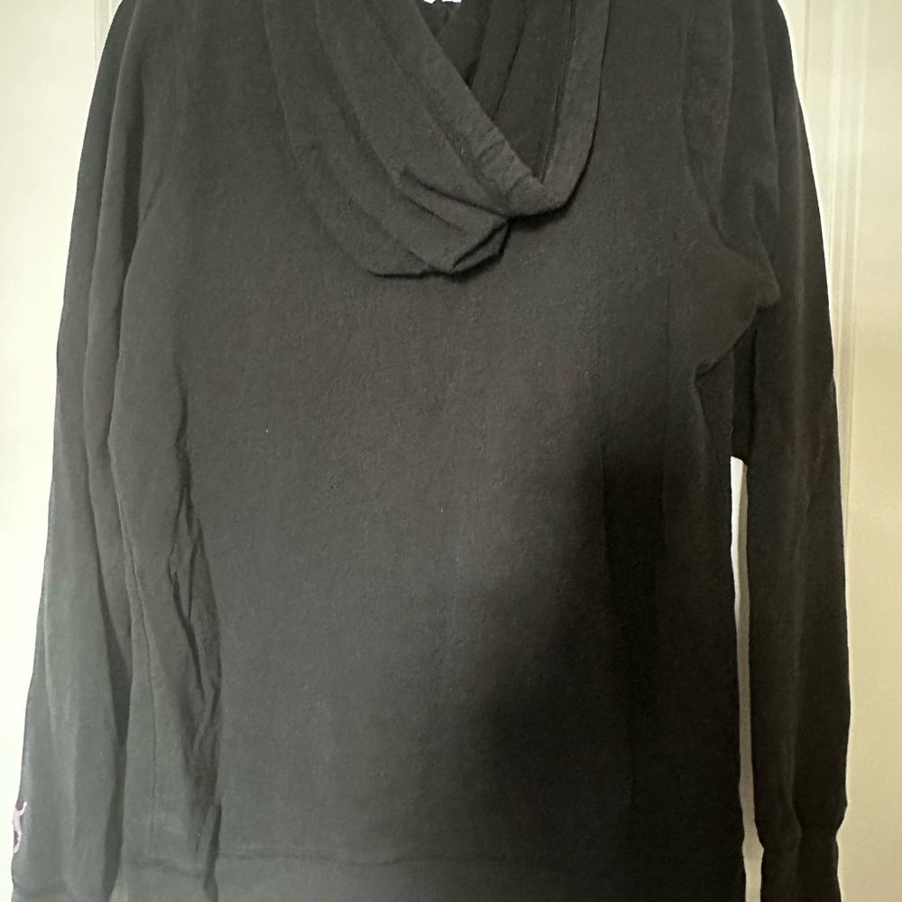 Victoria's Secret Black and Pink Hoodie - Picture 4 of 4